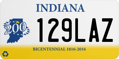 IN license plate 129LAZ