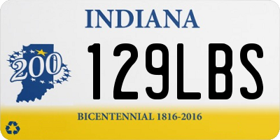 IN license plate 129LBS