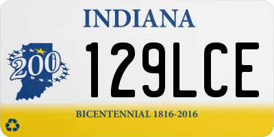 IN license plate 129LCE