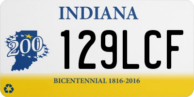 IN license plate 129LCF