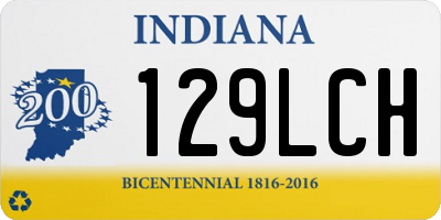 IN license plate 129LCH