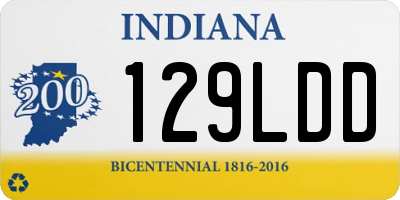 IN license plate 129LDD