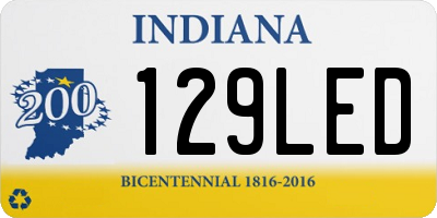 IN license plate 129LED
