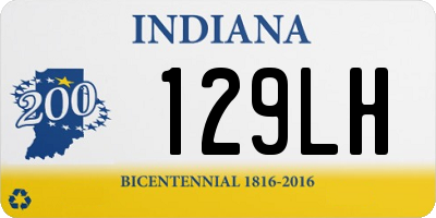 IN license plate 129LH