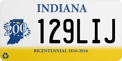 IN license plate 129LIJ
