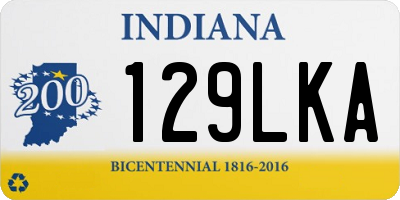 IN license plate 129LKA
