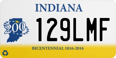IN license plate 129LMF