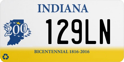 IN license plate 129LN