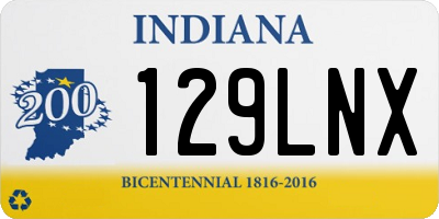 IN license plate 129LNX
