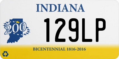 IN license plate 129LP