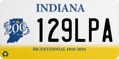 IN license plate 129LPA