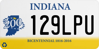 IN license plate 129LPU