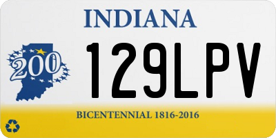 IN license plate 129LPV