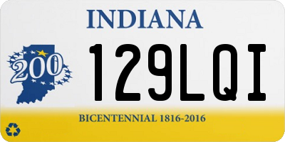IN license plate 129LQI