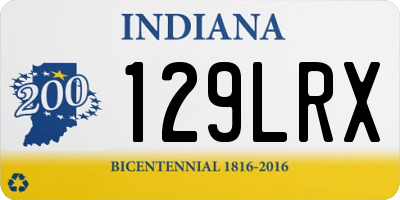 IN license plate 129LRX