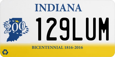 IN license plate 129LUM