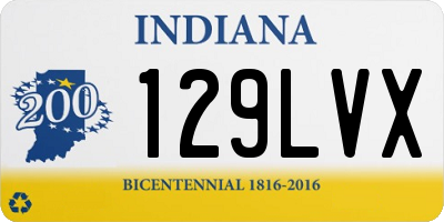IN license plate 129LVX