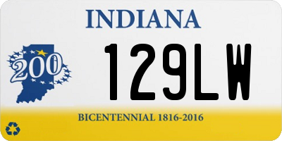 IN license plate 129LW