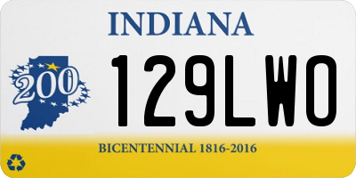 IN license plate 129LWO