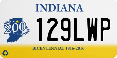 IN license plate 129LWP