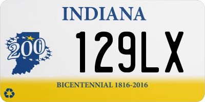 IN license plate 129LX