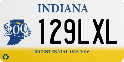 IN license plate 129LXL