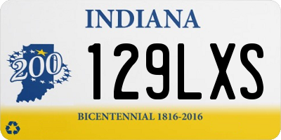 IN license plate 129LXS