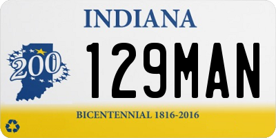 IN license plate 129MAN