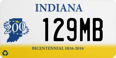 IN license plate 129MB