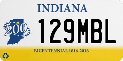 IN license plate 129MBL