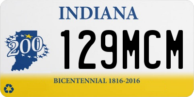 IN license plate 129MCM