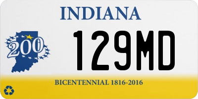 IN license plate 129MD