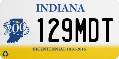 IN license plate 129MDT