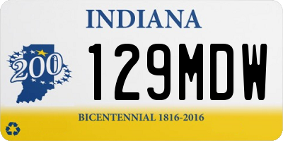IN license plate 129MDW