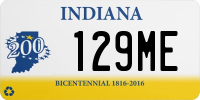 IN license plate 129ME
