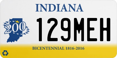 IN license plate 129MEH
