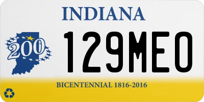 IN license plate 129MEO