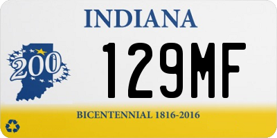 IN license plate 129MF