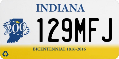 IN license plate 129MFJ