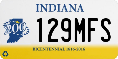 IN license plate 129MFS