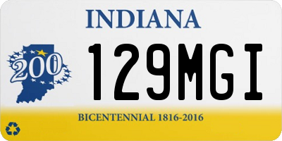 IN license plate 129MGI