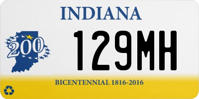 IN license plate 129MH