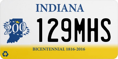IN license plate 129MHS