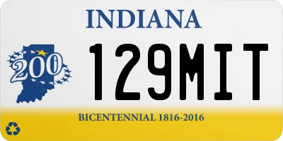 IN license plate 129MIT