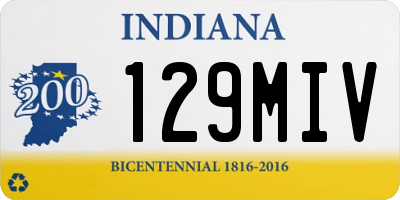 IN license plate 129MIV