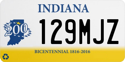 IN license plate 129MJZ