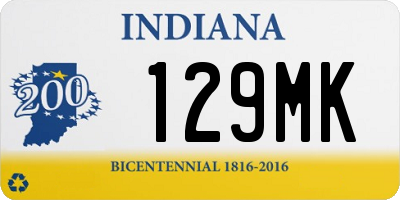 IN license plate 129MK