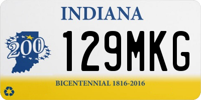 IN license plate 129MKG