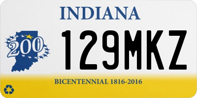 IN license plate 129MKZ