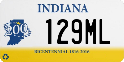 IN license plate 129ML